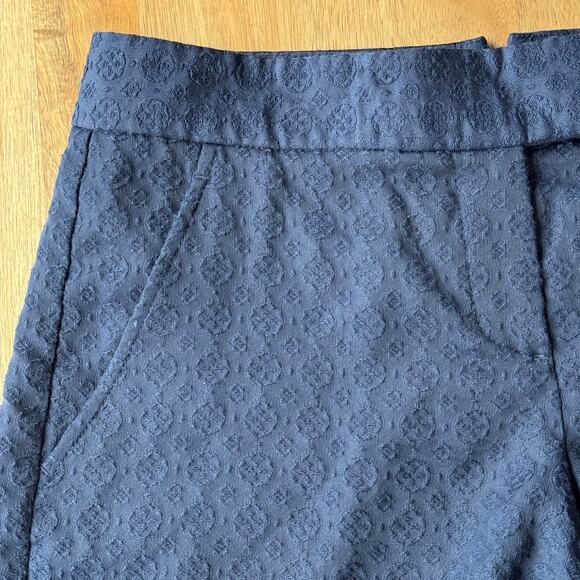 Theory Lynie Jacquard Shorts Low Rise Chino Style Mini Short Size 2 Blue - Picture 6 of 11